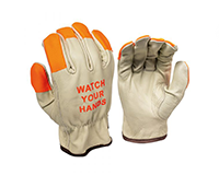 Leather Driver Hi-Vis Gloves